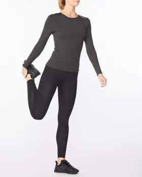 2xu 336340949060 Womens Heat Base Layer L/s Long Sleeve Blm/srf Xs