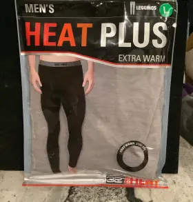 32 Degrees 192166444313 Degree Heat Plus Extra Warm Mens Leggings Size Large 36-38 -new Gray