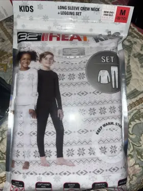 32 Degrees 192166829813 Heat Kids Base Layer Top And Leggings Size M 8/10 New