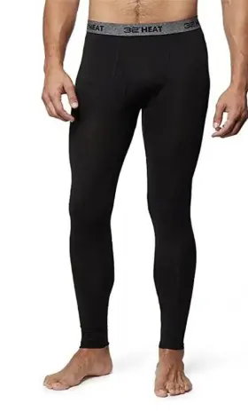32 Degrees 195930187362 Mens 2-pack Black Heat Performance Thermal Base Layer Pant Size Lg