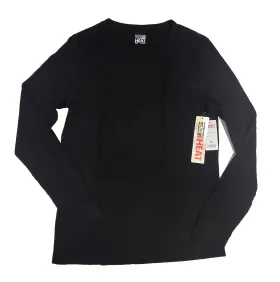 32 Degrees 195930251834 Mens Thermal Long Sleeve Crew Top Black Size M