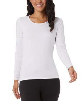 32 Degrees 195930269921 Womens Cozy Heat Long Sleeve Scoop Neck Top Color White Size Xl Nwt