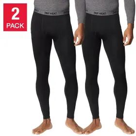 32 Degrees 195930677085 Mens Heat Pant 2-pack Black/black Xxl