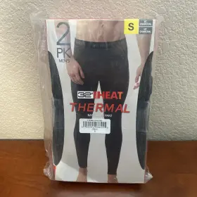 32 Degrees 198384034190 Heat Mens Thermal Base Layer Pant 2-pack Small/ Charcoal