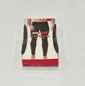 32 Degrees 198384034206 Heat Mens 2-pack Thermal Base Layer Pant Ht. Charcoal Size M