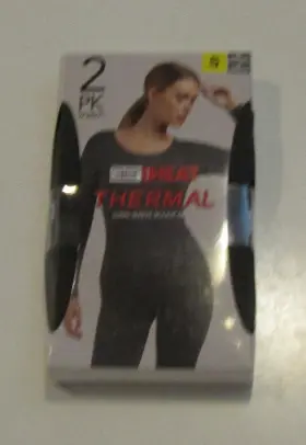 32 Degrees 198384034336 Nwt Womens Heather Charcoal Base Layer Thermal L/s 2 Pack Size Small