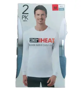 32 Degrees 198384096518 Heat Mens Base Layer 2-pack Long Sleeve Crew Neck Size M 38/40 Nwt