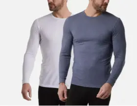 32 Degrees 198384096525 Heat Mens Base Layer Long Sleeve Crew Neck Tee 2-pack