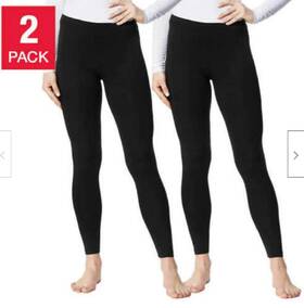 32 Degrees 34806893-37 New Heat Womens Size M Base Layer Pants 2-pack Black