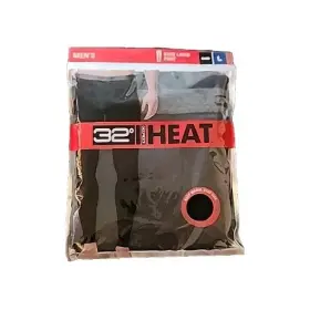 32 Degrees 645618000297 New Heat Black Mens Innerwear/thermal Pants Size Large