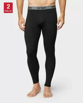 32 Degrees 645618000303 Heat Mens Base Layer Pant Black Size-xl