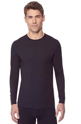 32 Degrees 645618109495 Mens Heat Performance Thermal Base Layer Tee Black Xl