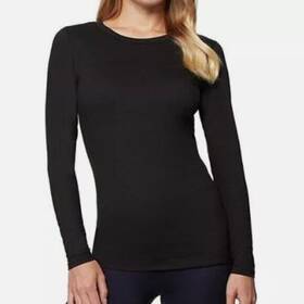 32 Degrees 9ceefda2-0f3 Nwot Heat Womens S Black Long Sleeve Crew Neck Thermal Tops 2 Pack