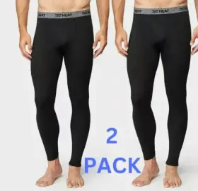 F69af206-6960-42 32 Degrees New Mens S 2 Pack Base Layer Pants Small Black