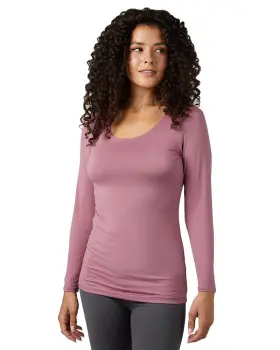 T5fll801rt 32 Degrees Heat Womens Lightweight Scoop Base Layer Top Form Fitting Long Sleeve