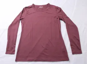 T5fll803rt-724-l 32 Degrees Womens Long Sleeve Lightweight Baselayer Crew Top Wr4 Prune Large