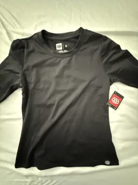 L6wlay08 686 Frontier Baselayer Top Black Long Sleeve Women S Athletic Fit