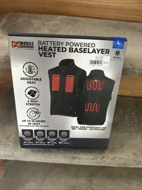 Vstl5v-b-l-xl Action Heat Actionheat Mens 5v Battery Heated Vest Liner L-xl New With Power Bank