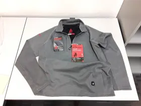 Ah-ztop-5v-m-g-l Actionheat 5v Battery Heated 1/4 Zip Shirt - Mens Large Grey