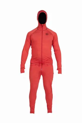 A26mnjs1023-chi-xl Airblaster Merino Ninja Suit Mens Bodysuit Chili X-large