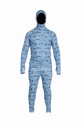 Airblaster A26mnjs1024-blf-l Classic Ninja Suit Mens Bodysuit Blue Fish Large