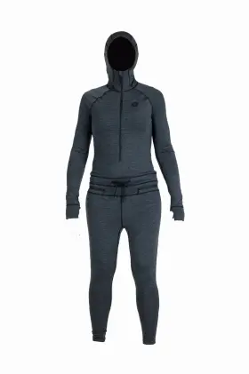 A26wnjs1031-blk-l Airblaster Merino Ninja Suit Womens Bodysuit Black Large