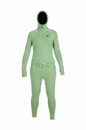 A26wnjs1031-oli-xl Airblaster Merino Ninja Suit Womens Bodysuit Olivine X-large
