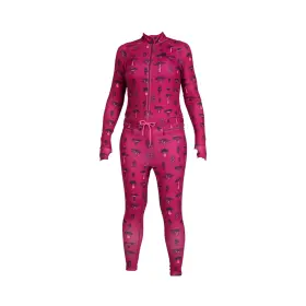 A26wnjs1033-plm-s Airblaster Hoodless Ninja Suit Womens Bodysuit Plum Mushroom Small