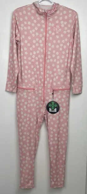 002-rqd-l Airblaster Ab23knj1 Ninja Suit Base Layer Youth Large 10-12 Rose Quartz Daisy New