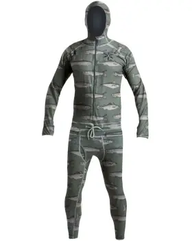 1024-olf-xl Airblaster Ab25mnjs Classic Ninja Suit Mens Bodysuit Olive Fish X-large