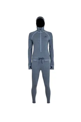 1031-thu-m Airblaster Ab25wnjs Merino Ninja Suit Womens Bodysuit Thunder Medium