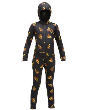 1034-piz-s Airblaster Ab25ynjs Youth Ninja Suit Kids Bodysuit Pizza Small