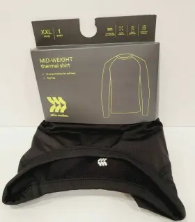 All In Motion 191905782006 Mens Midweight Thermal Shirt Size Xxl 50-52 Inch Black -
