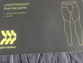 All In Motion 195994140945 Lightweight Thermal Pants Xxl 44-46 Gray