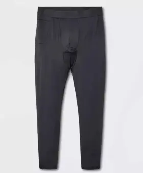 All In Motion 195994140952 Mens Mid-weight Thin Thermal Pants With Side Pocket Tag Free L Black New
