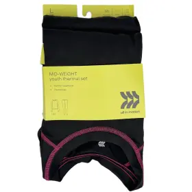 All In Motion 199268108341 Girlsft 2pk Youth Thermal Underwear Set - Mid Weight Large 10/12
