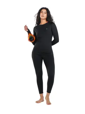 Tw-39 Allzero Thermal Underwear For Women Fleece Lined Base Layer Set - Winter Long Johns F