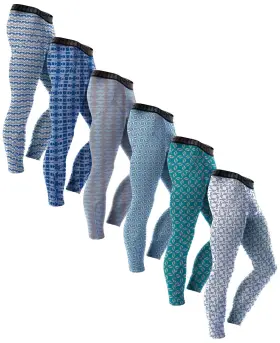 American Heaven 729487435708 Mens Base Layer/athletic/running Tights/leggings-soft Thermal Bottoms Multi