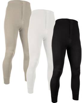 American Heaven 729487523603 Mens Base Layer Long Pants 100% Cotton Thermal Leggings Multi Pack Colors