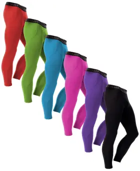 Ahm011psx6 American Heaven Mens Base Layer/athletic/running Tights/leggings-soft Thermal Bottoms Multi