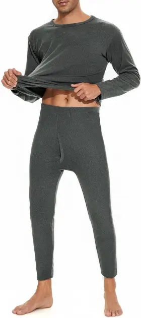 American Trends 313040116175 Heavy Weight Thermal Underwear Long Johns Base Layer Set For Men