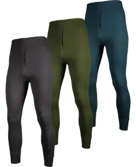 Andrew Scott 729487397105 Mens 3 Pack Premium Cotton Base Layer Long Thermal Underwear Pa