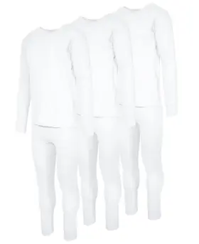 Asm473x3 Andrew Scott /77102c Mens 3 Pack / 6 Piece Set Fleece Lined Base Layer Long Sleeve Pant Therm