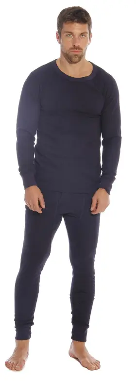 95962-navy-l At The Buzzer 801129105986 Thermal Underwear Set For Men