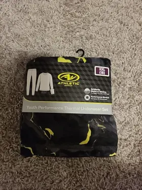 Athletic Works 196194666457 New Boys Youth Performance Thermal Underwear Set Size Xxl 18