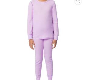Athletic Works 330804083 Girls Thermal Base Layer Set Xxl 18 Purple Sweet Violet