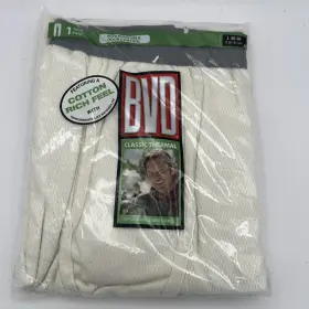B.v.d 761253491037 Bvd Classic Thermal Long Pants Bottoms Size L 36-38 Natural New Sealed Nos