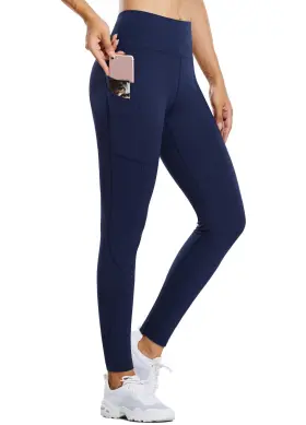 Baleafabd4410814420wa Baleaf Womens Waterproof Fleece Lined Leggings - Winter Hiking Yoga Pants Navy L