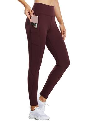 Baleaf Baleafabd4410899520wa Womens Fleece Lined Winter Leggings Xl Waterproof Thermal Red Wine