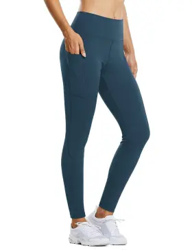 Baleafabd441a05wbl47405 Baleaf Women S Thermal Fleece Leggings Waterproof Hiking Pants - Dark Blue Size L